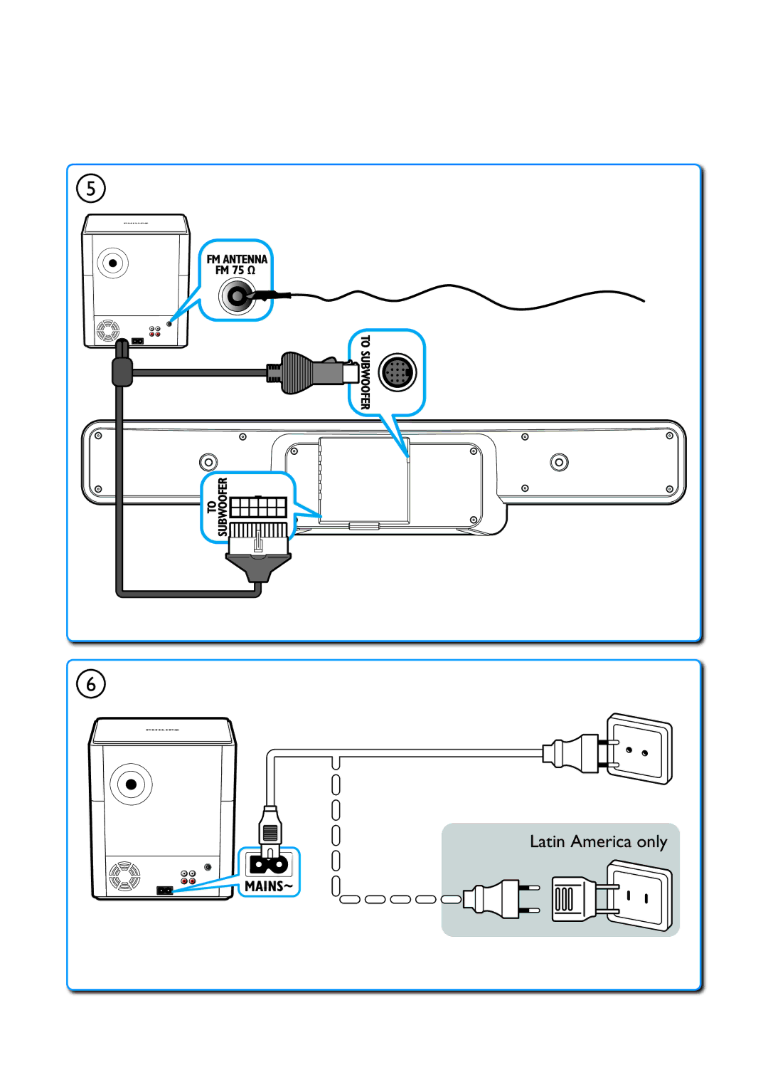 Philips HTS8161B, HTS8160B quick start Latin America only 