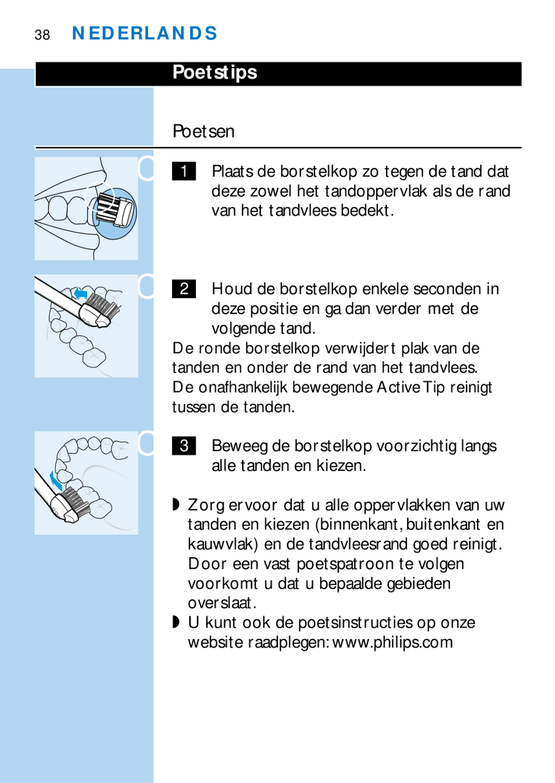 Philips HX1526, HX1511, HX1510, HX1515, HX2538, HX2585, HX1513, HX1514 manual Poetsen 