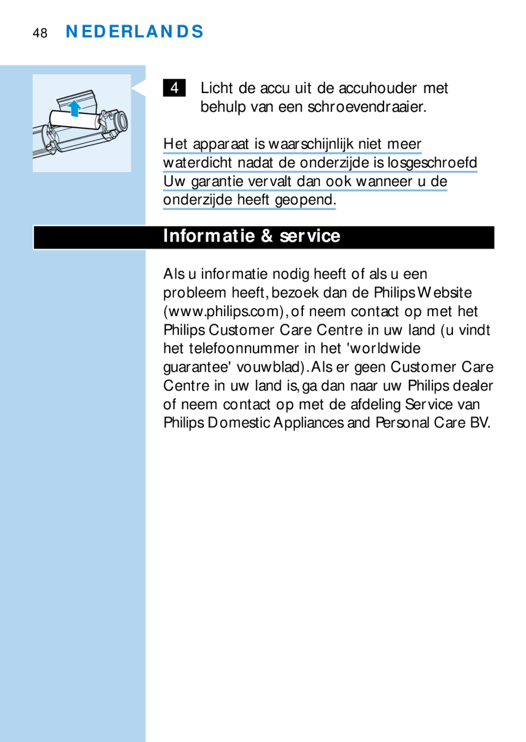 Philips HX2745, HX1725 manual Informatie & service 