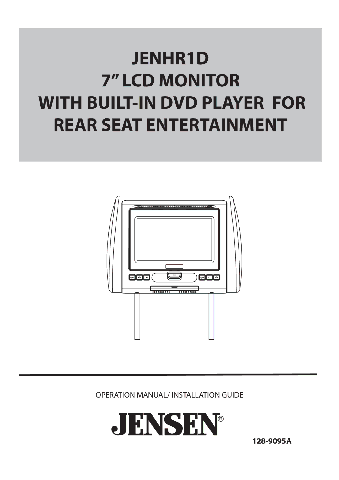 Philips operation manual JENHR1D LCD Monitor, 128-9095A 