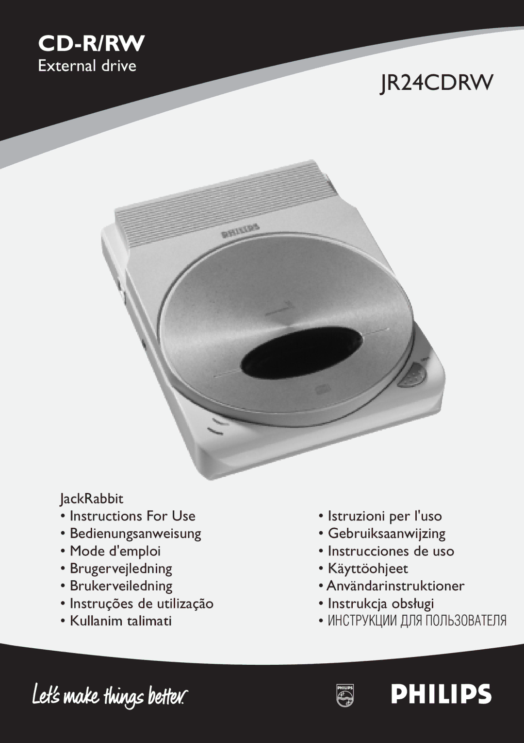 Philips JR24CDRW manual Cd-R/Rw 