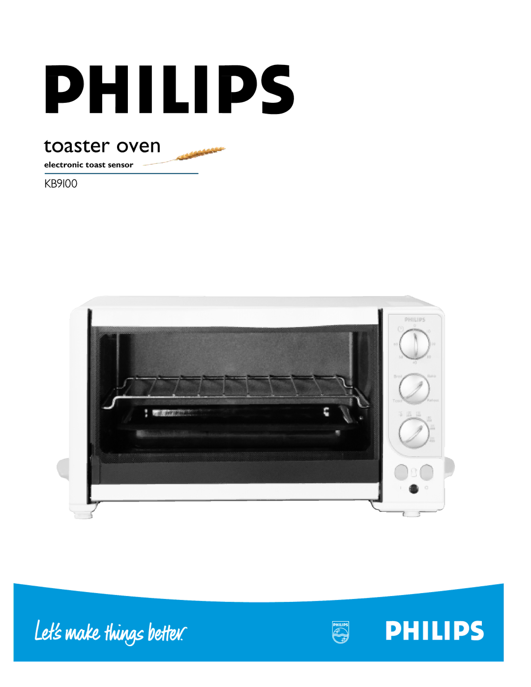 Philips KB 9100 manual Toaster oven 