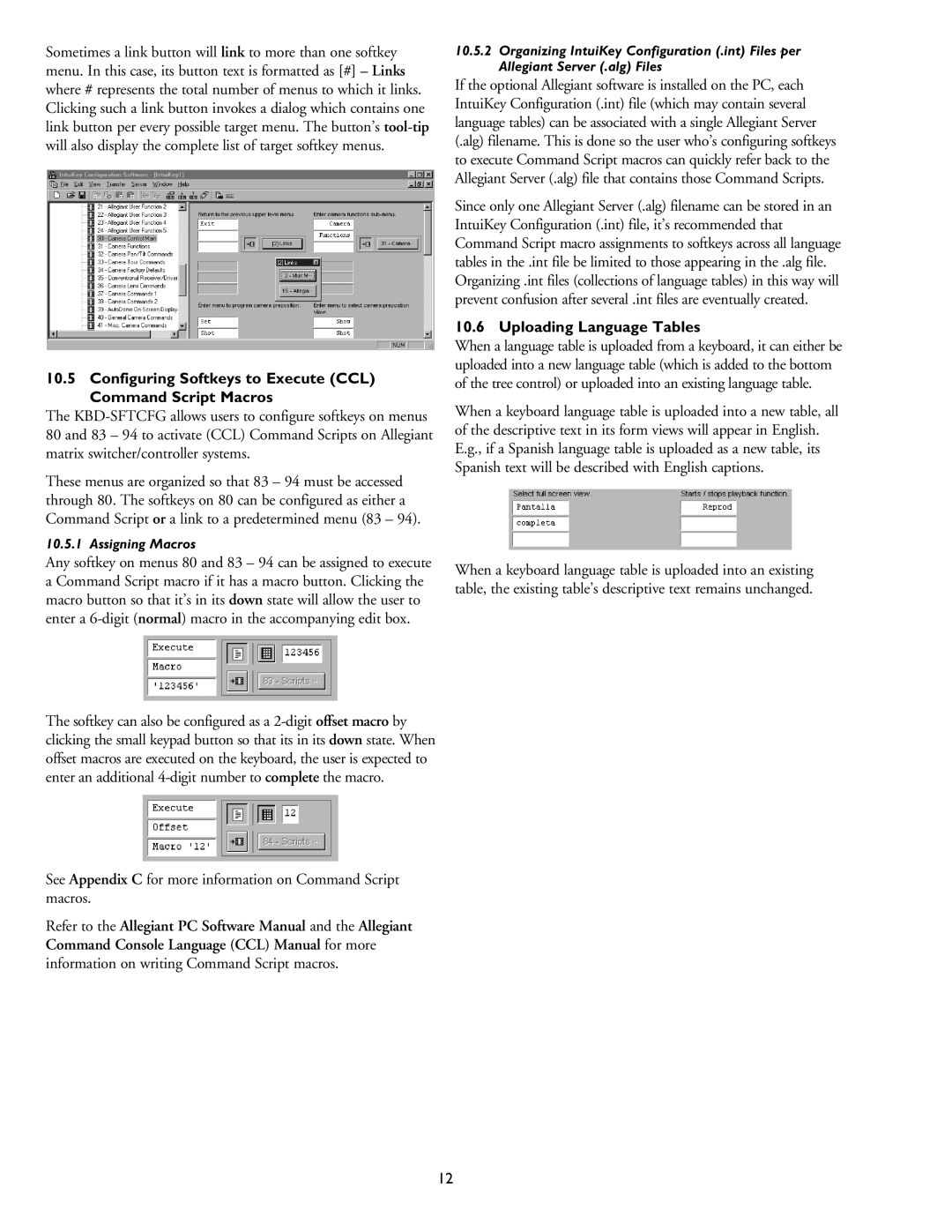 Philips KBD-SFTCFG Configuring Softkeys to Execute CCL Command Script Macros, Uploading Language Tables 