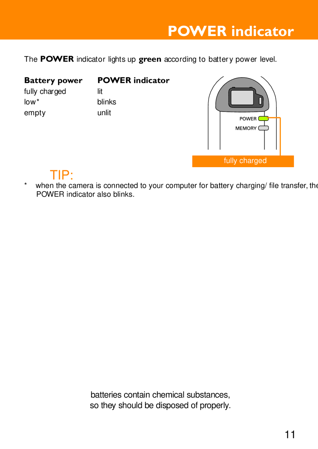 Philips KEY0079, KEY008, KEY0078 user manual Battery power Power indicator 