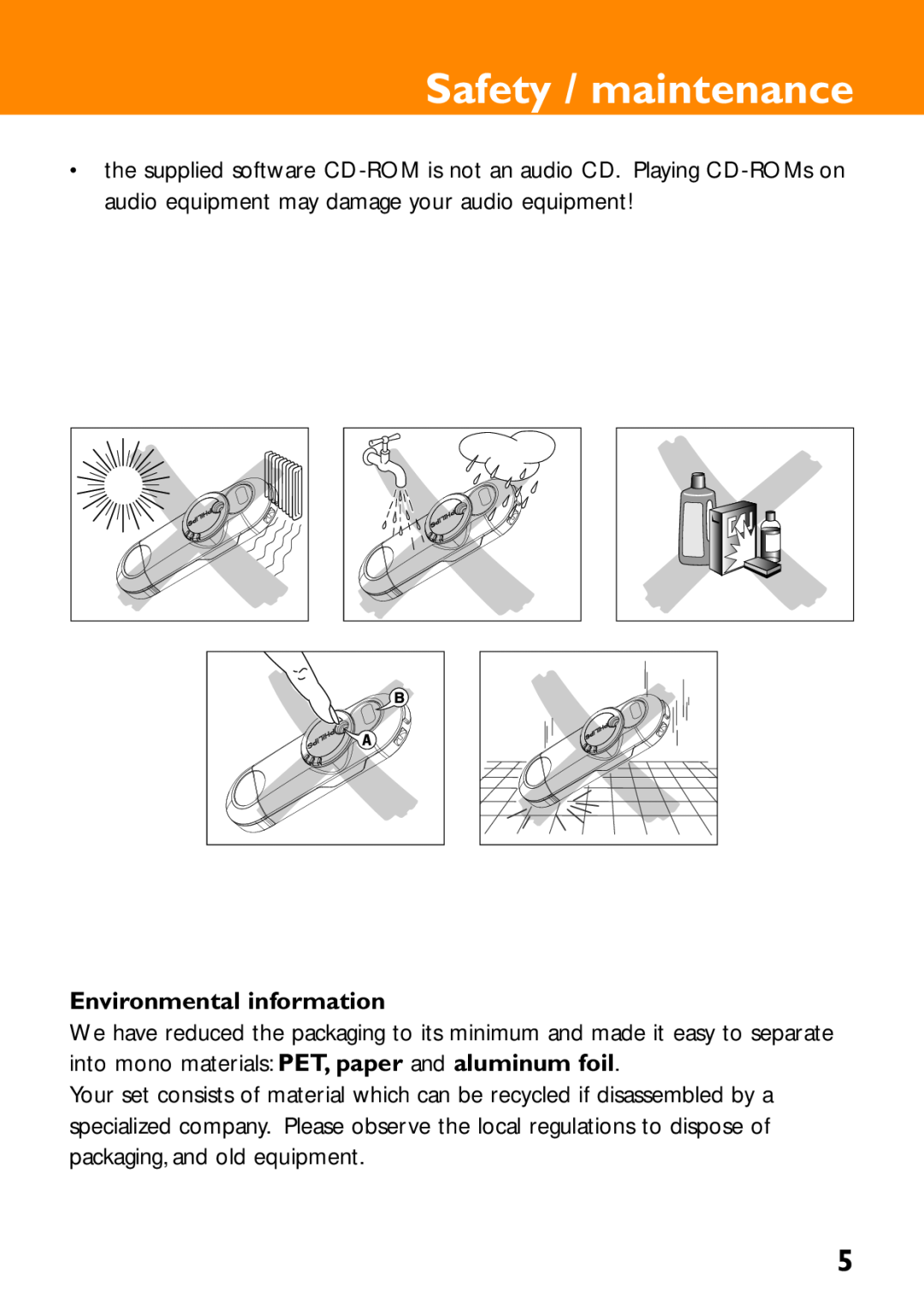 Philips KEY008, KEY0079, KEY0078 user manual Safety / maintenance, Environmental information 