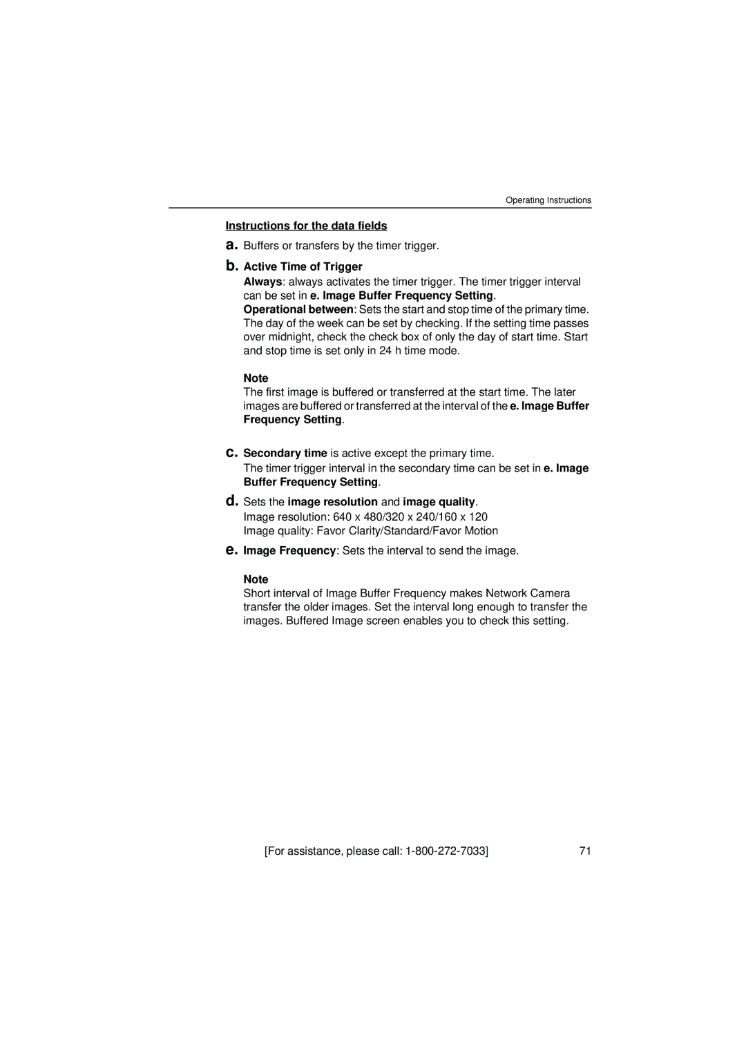 Philips KX-HCM8 operating instructions Buffers or transfers by the timer trigger 