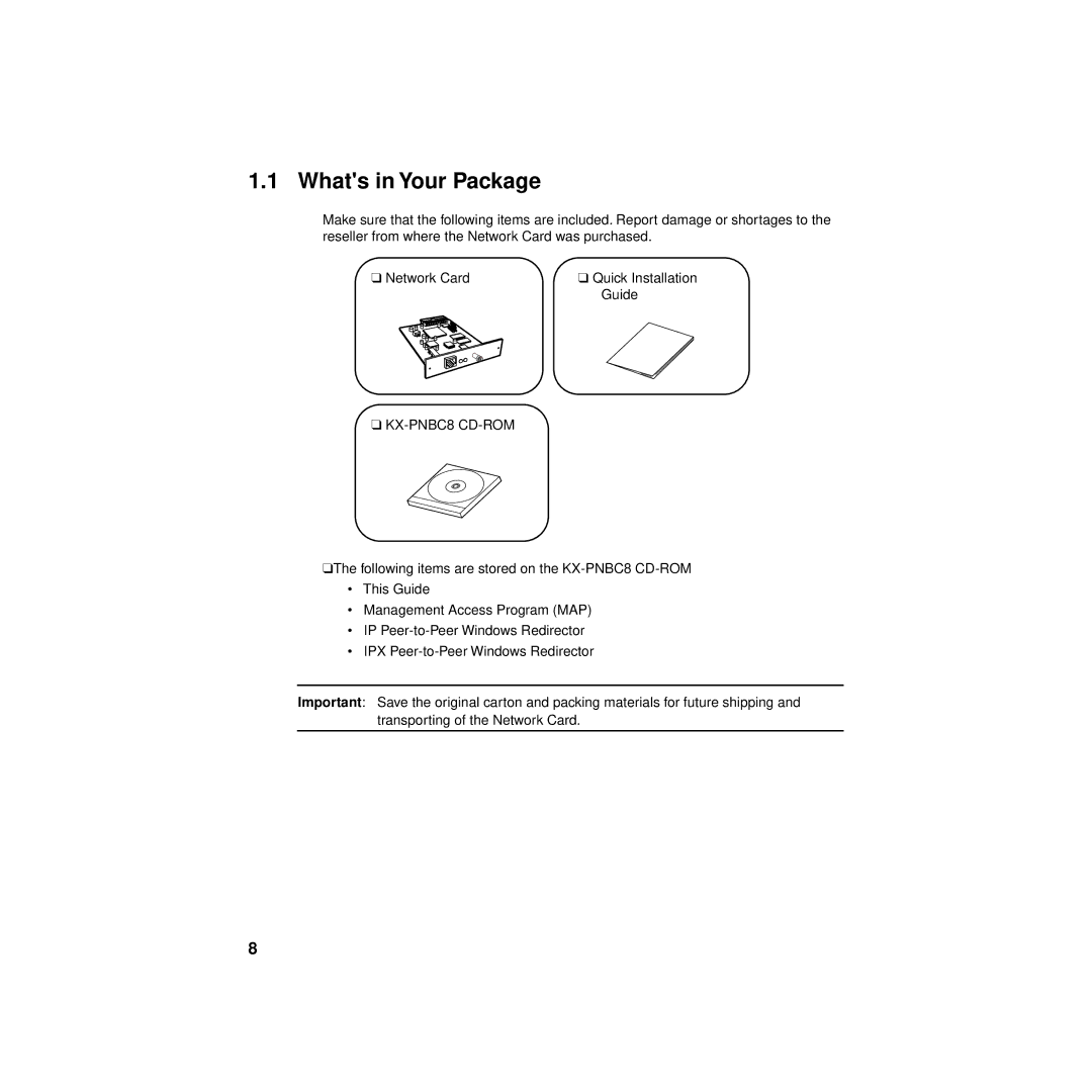 Philips manual Whats in Your Package, KX-PNBC8 CD-ROM 