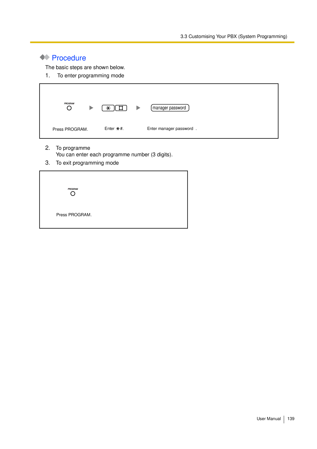 Philips KX-TEA308 user manual Procedure 