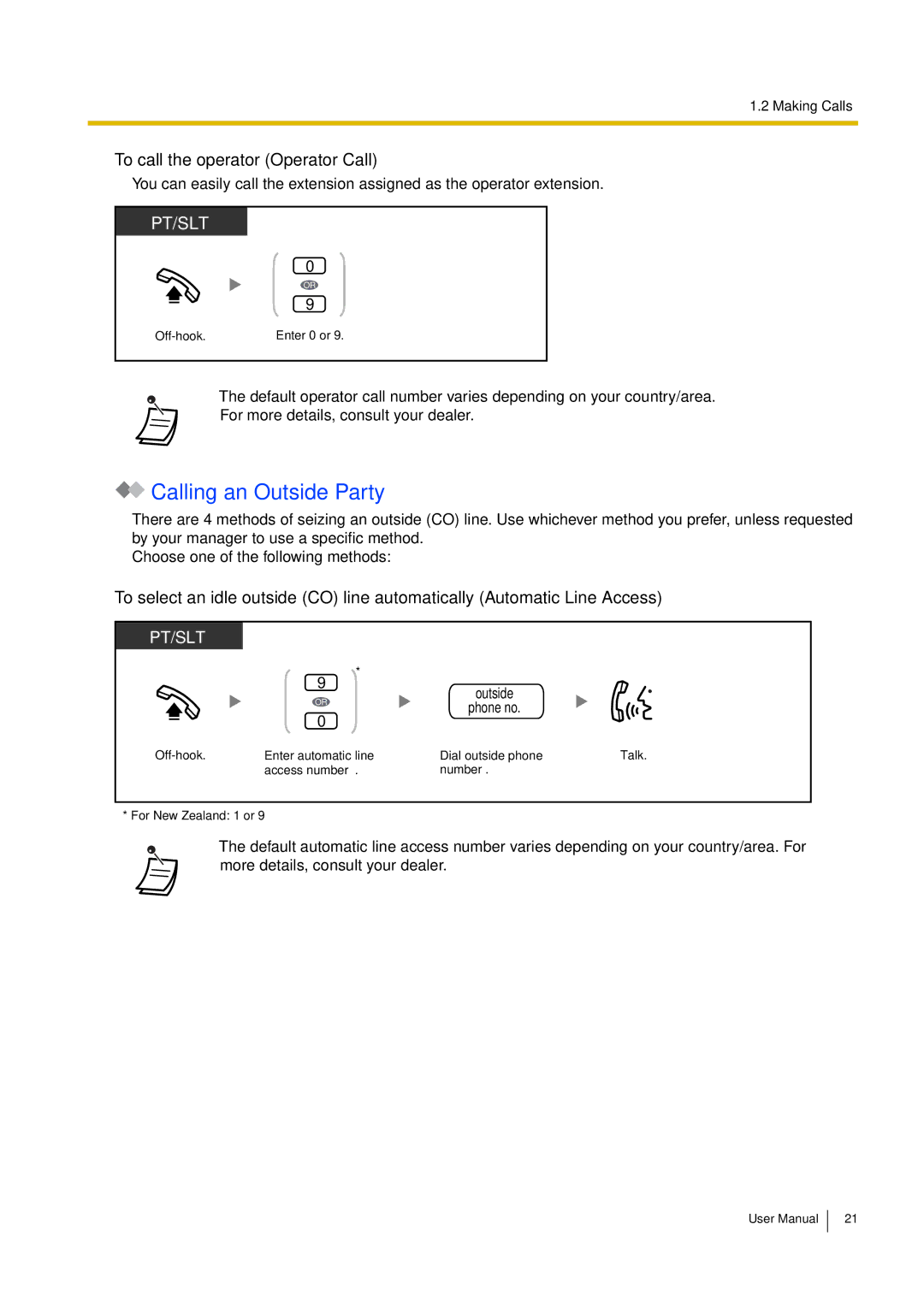 Philips KX-TEA308 user manual Calling an Outside Party, To call the operator Operator Call 