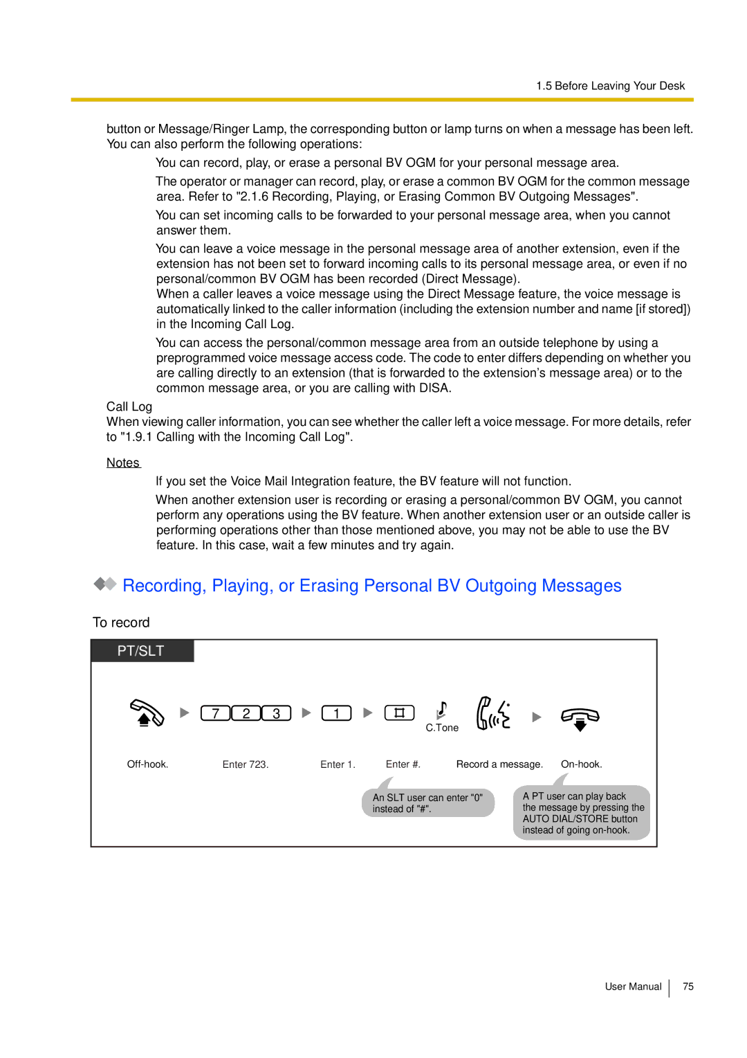 Philips KX-TEA308 user manual To record, Call Log 