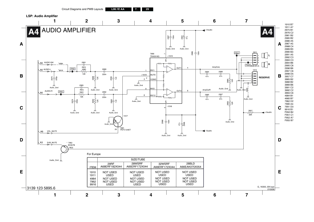 Philips L06.1E AA technical specifications LSP Audio Amplifier 