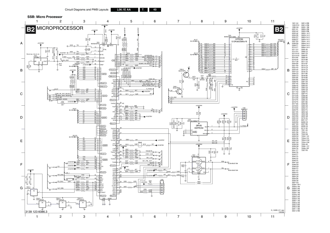 Philips L06.1E AA technical specifications Microprocessor, SSB Micro Processor, Eprom, Eeprom 