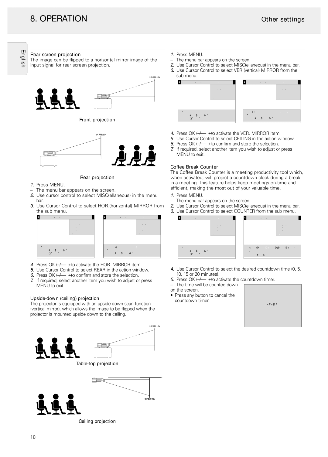 Philips LC4043, 20 series manual Other settings 