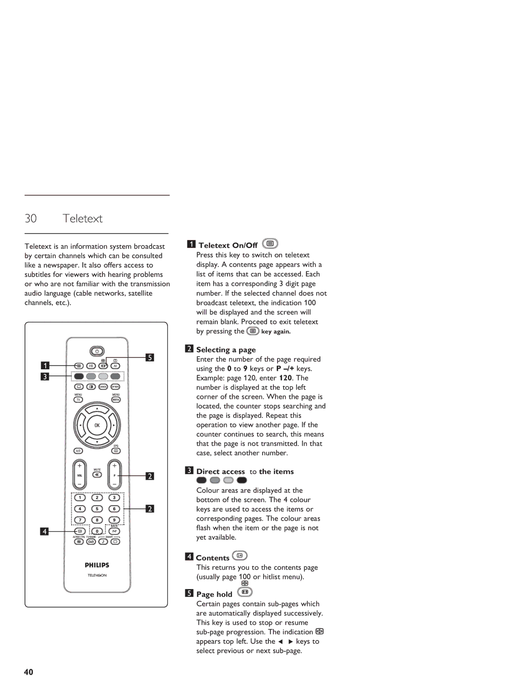 Philips LCD And Plasma Panel TV user manual Teletext 