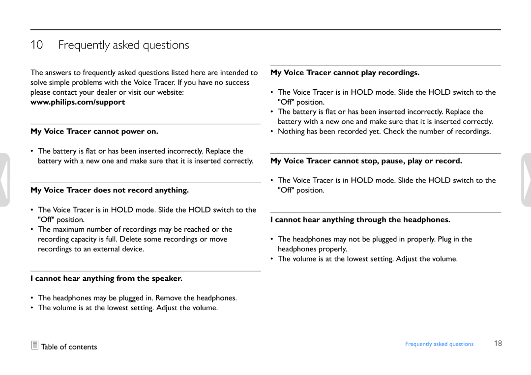 Philips LFH0652 user manual Frequently asked questions 