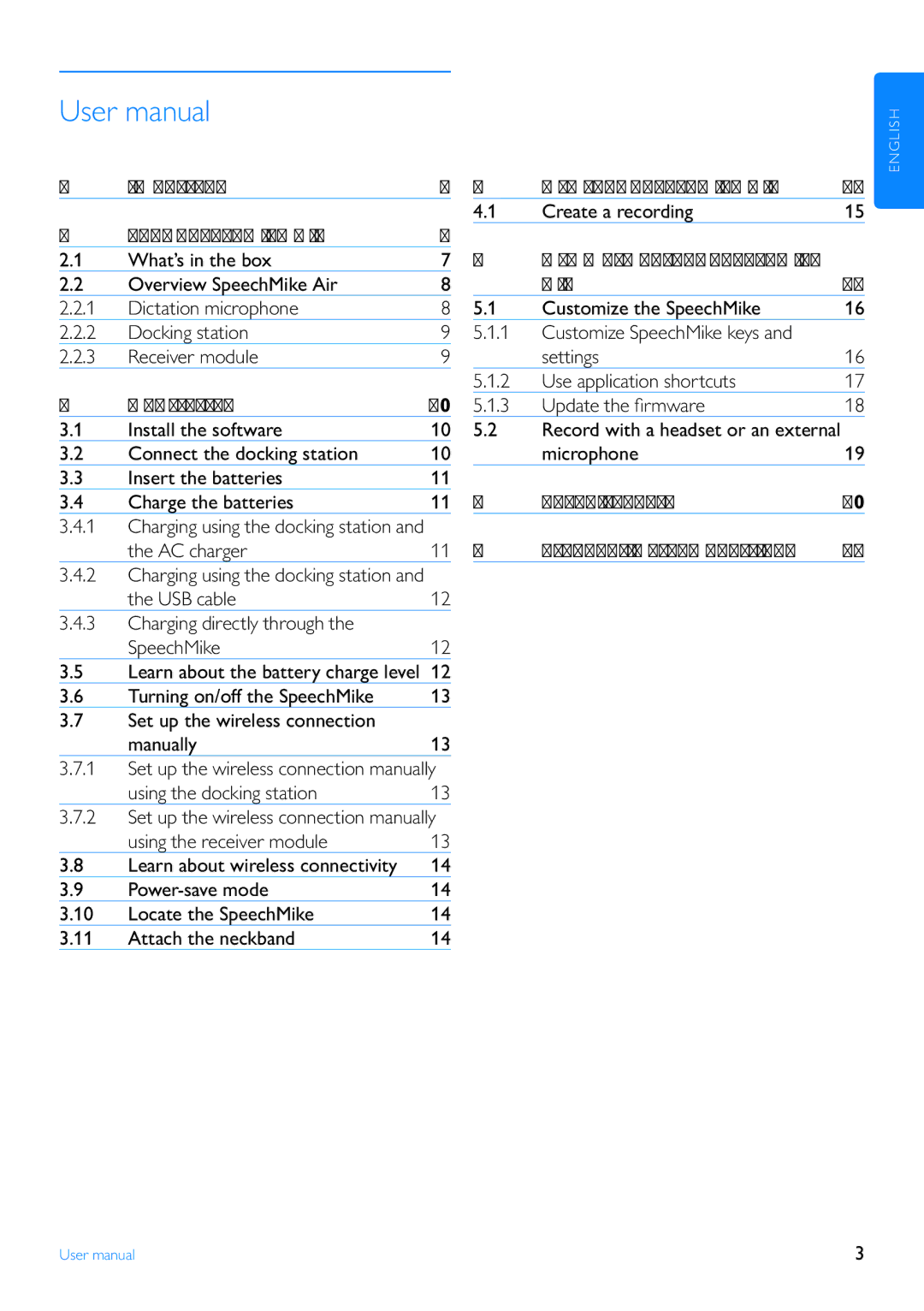 Philips LFH3000 manual Your SpeechMike Air, Get started, Use your SpeechMike Air, Use more of your SpeechMike Air 