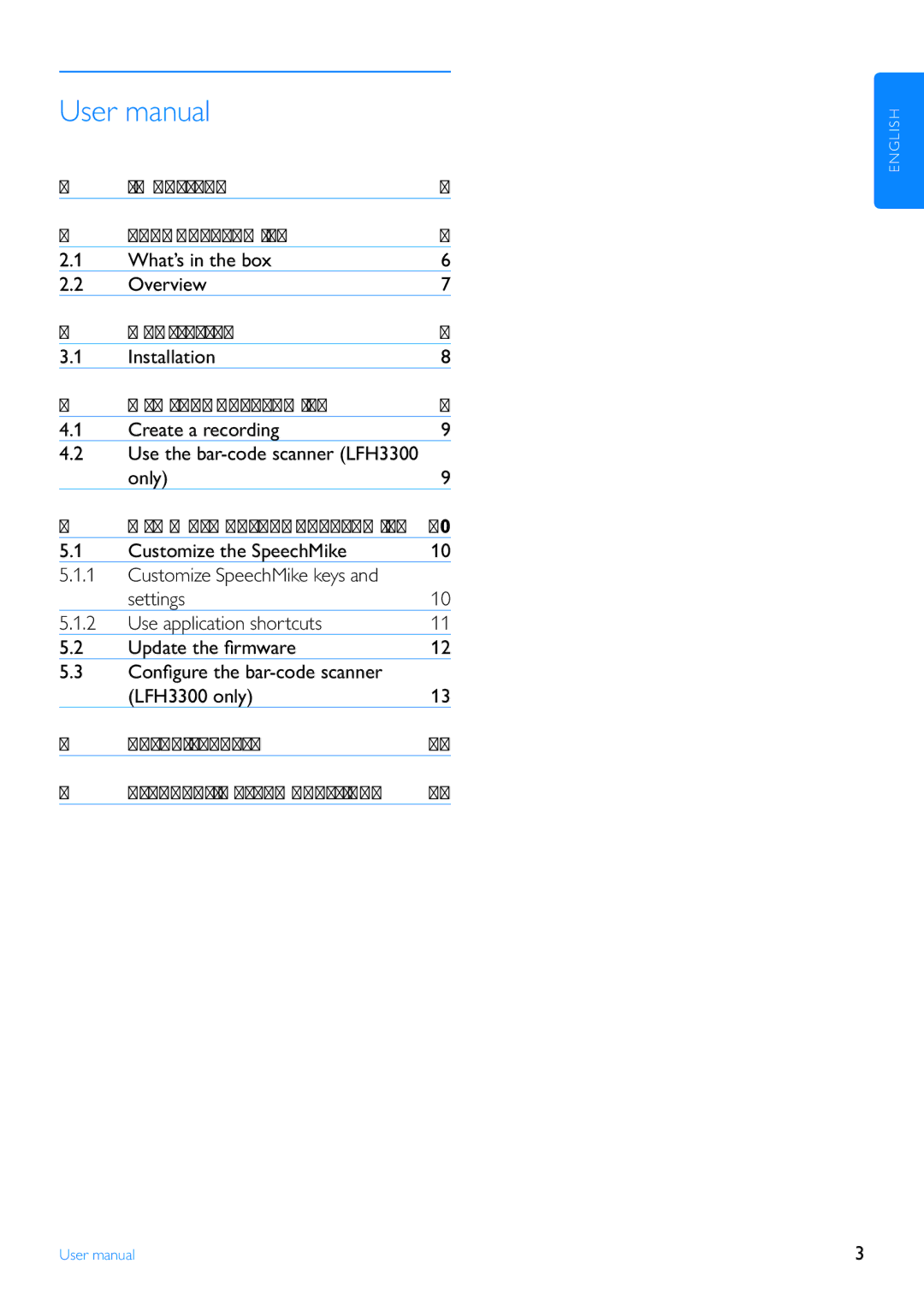 Philips LFH3200 user manual Your SpeechMike, Get started, Use your SpeechMike, Use more of your SpeechMike 