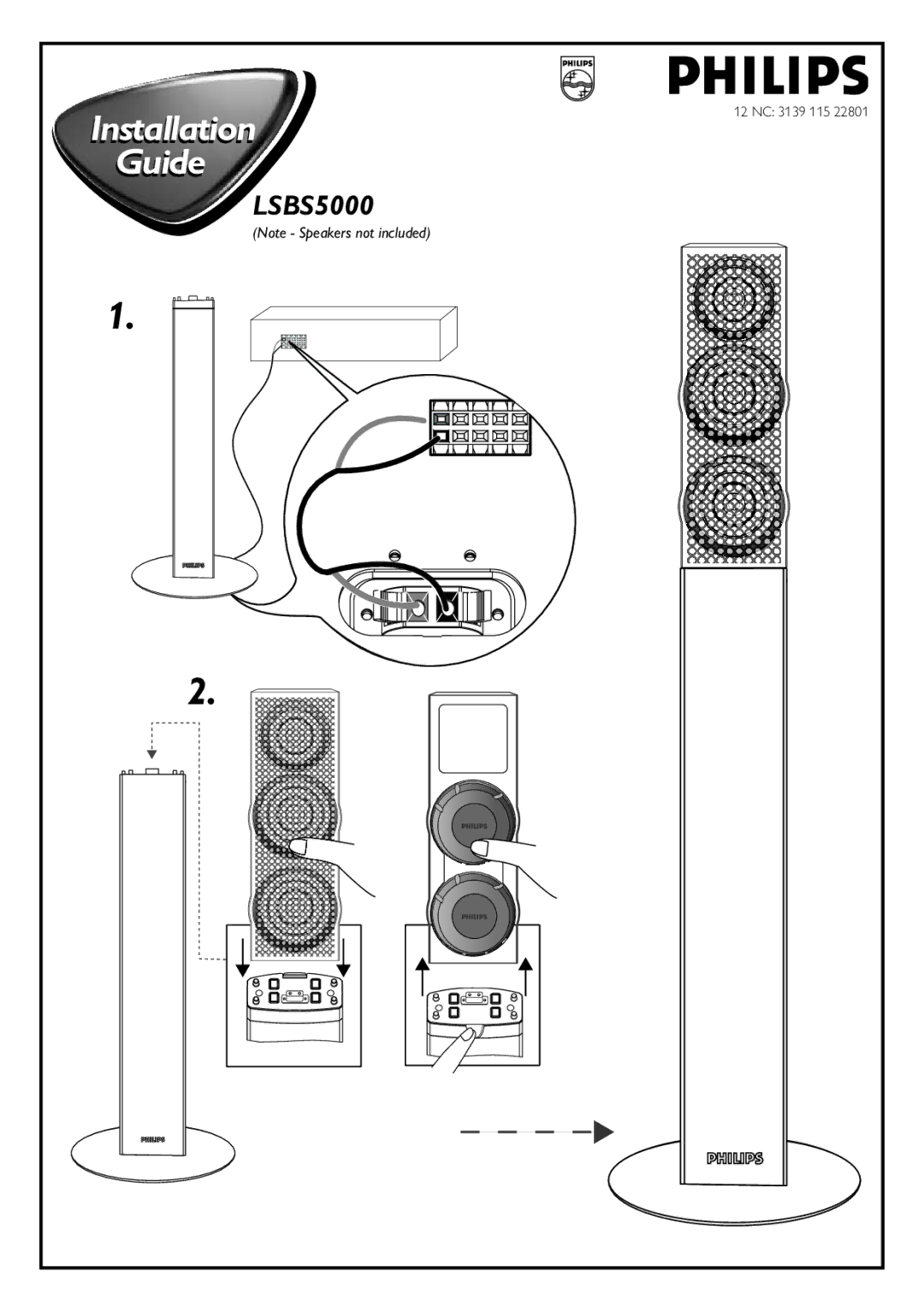 Philips LSBS5000 manual Installation 