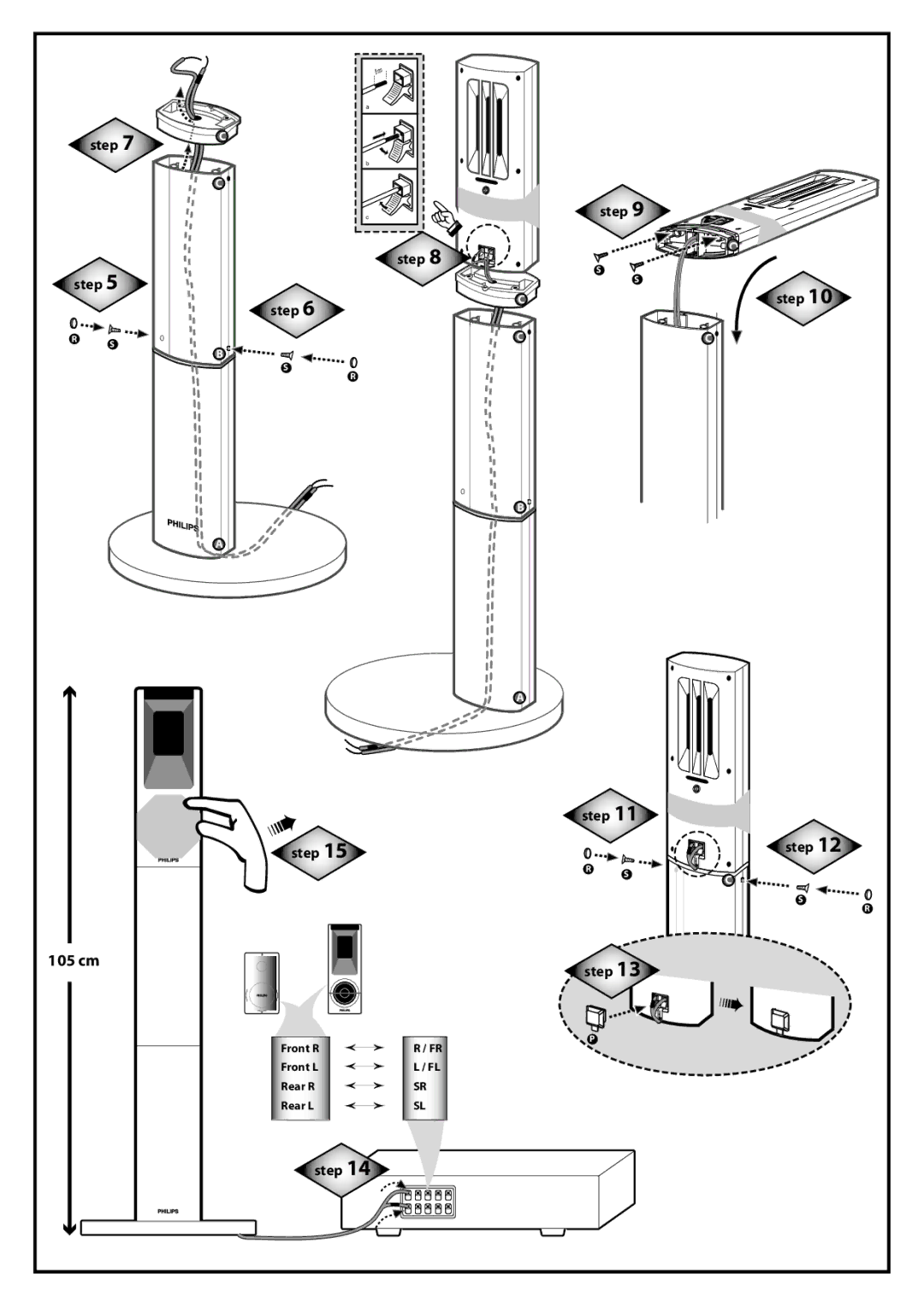 Philips LSBS8000/00S manual 105 cm 