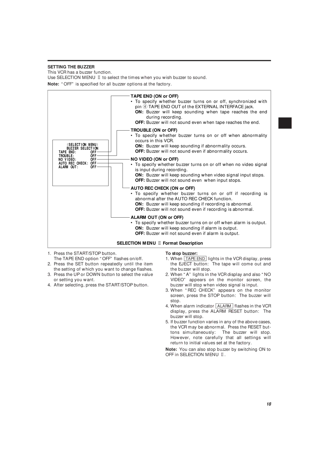 Philips LTC 3963/51 manual Setting the Buzzer 