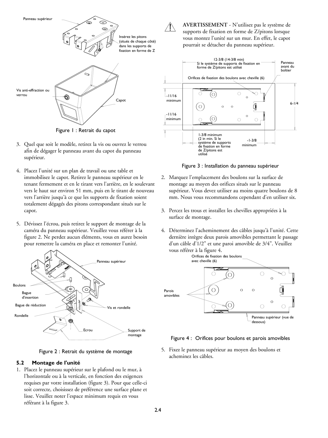 Philips LTC 9405 installation instructions Montage de lunité, Vous référer à la figure 