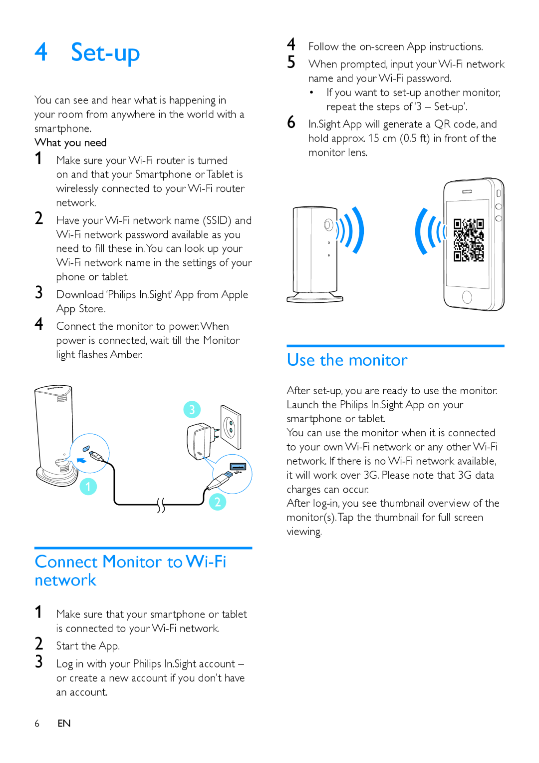 Philips M100 user manual Use the monitor 