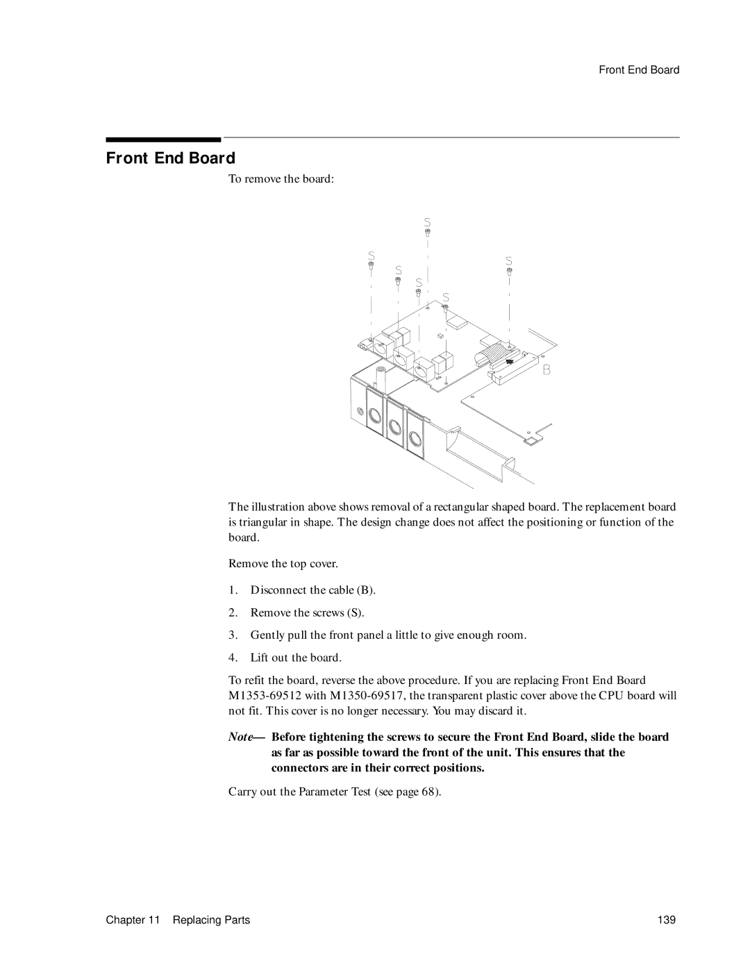 Philips M1351A, M1353A manual Carry out the Parameter Test see 