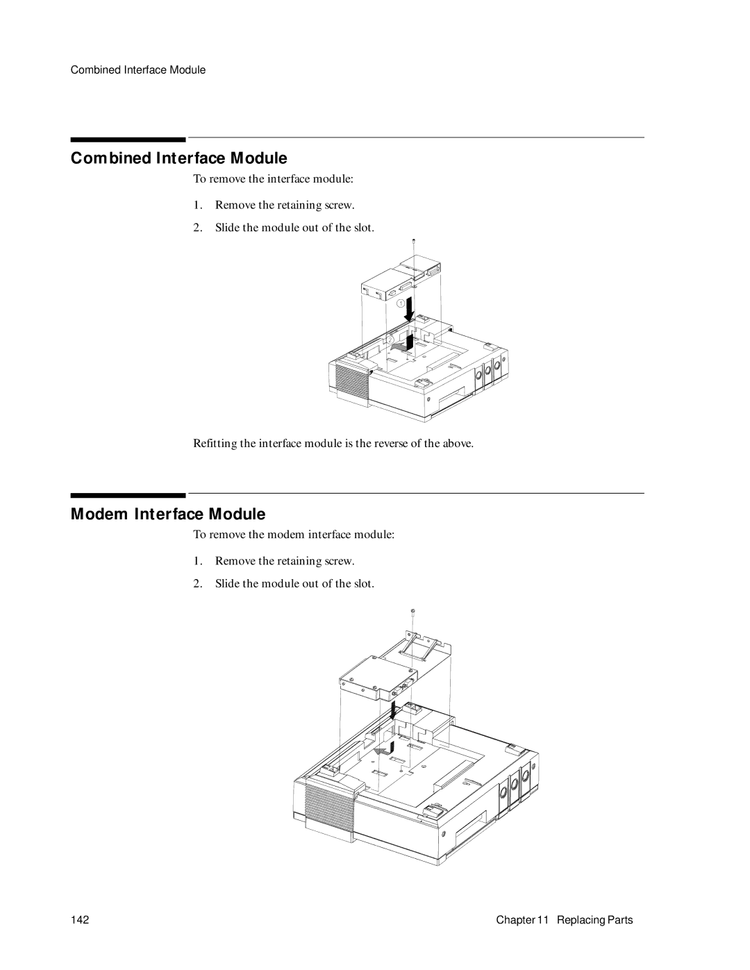 Philips M1353A, M1351A manual Combined Interface Module, Modem Interface Module 