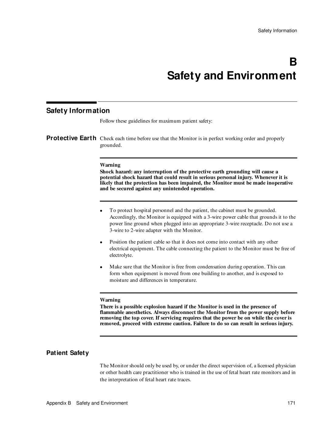 Philips M1351A, M1353A manual Safety Information, Patient Safety 