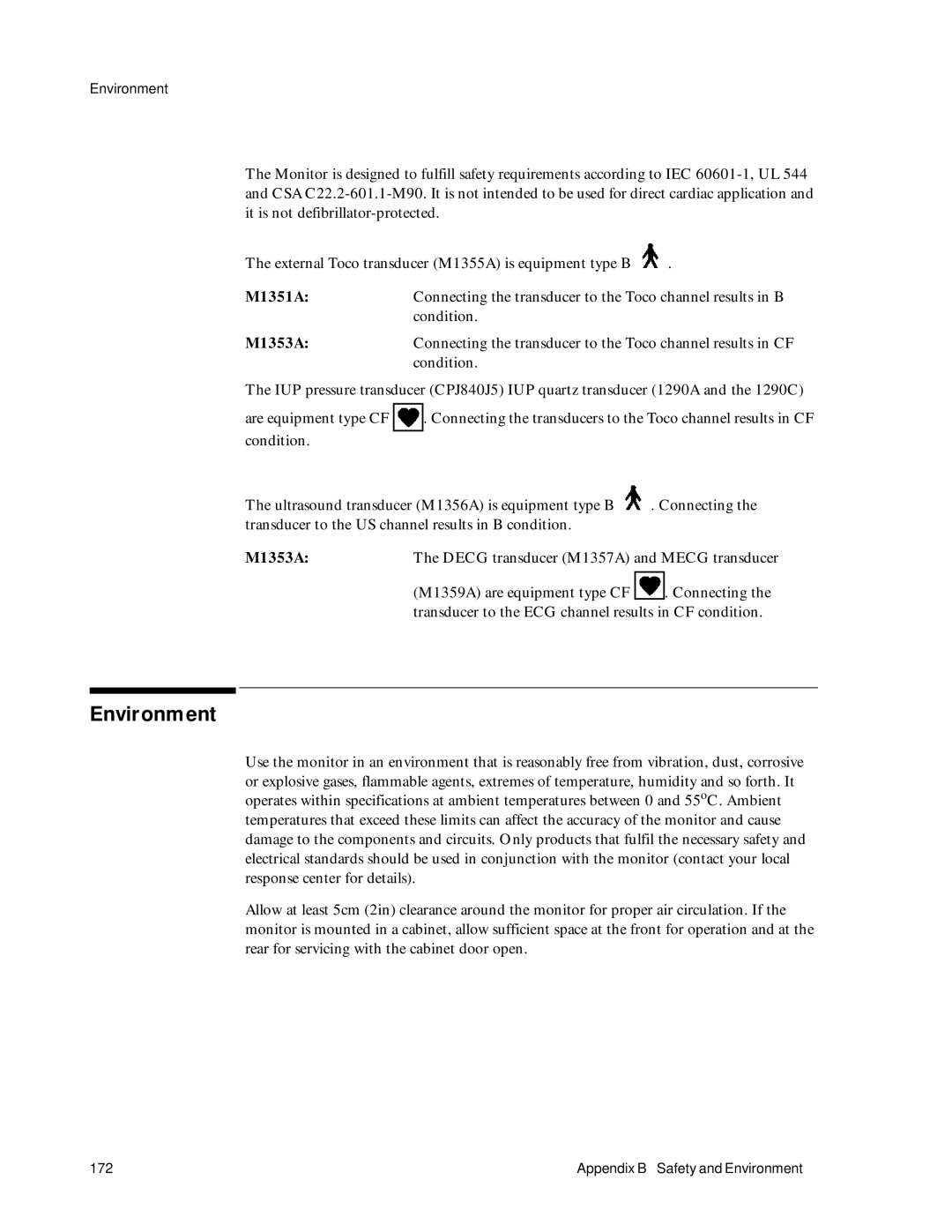 Philips M1353A manual Environment, M1351A 