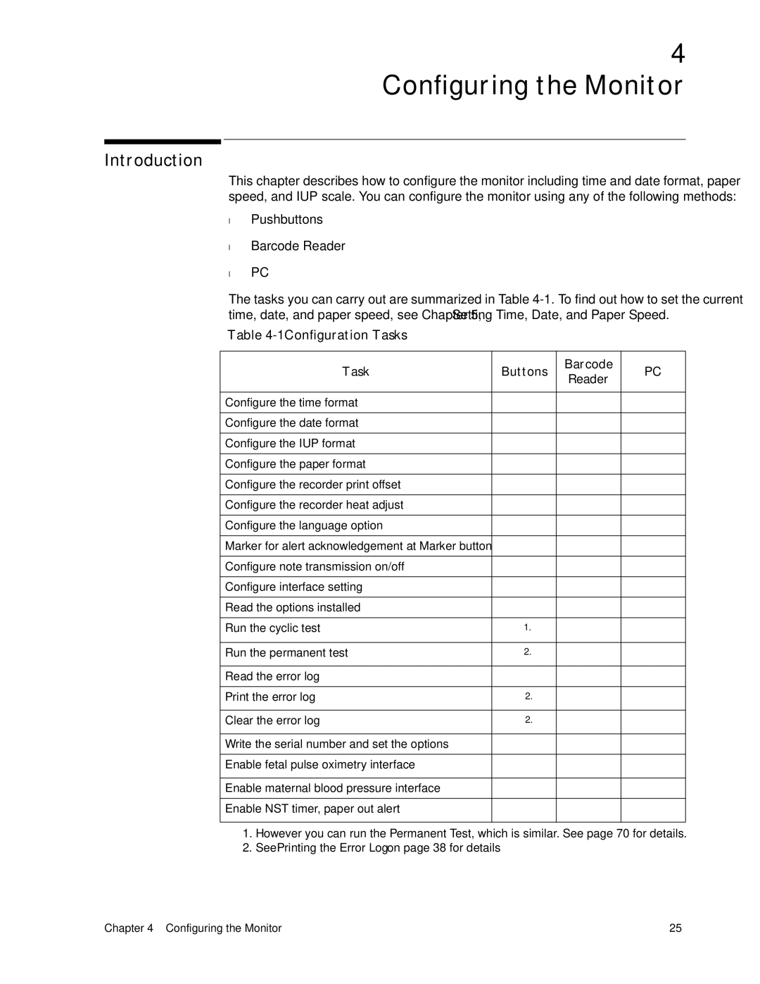 Philips M1351A, M1353A manual Configuring the Monitor, 1Configuration Tasks 