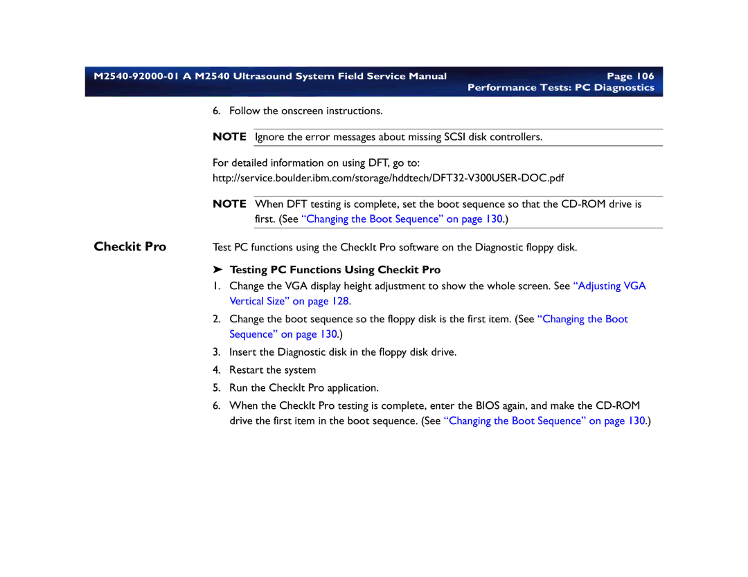 Philips M2540 service manual Performance Tests PC Diagnostics, Testing PC Functions Using Checkit Pro 