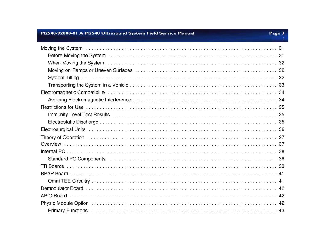 Philips M2540 service manual Theory of Operation 