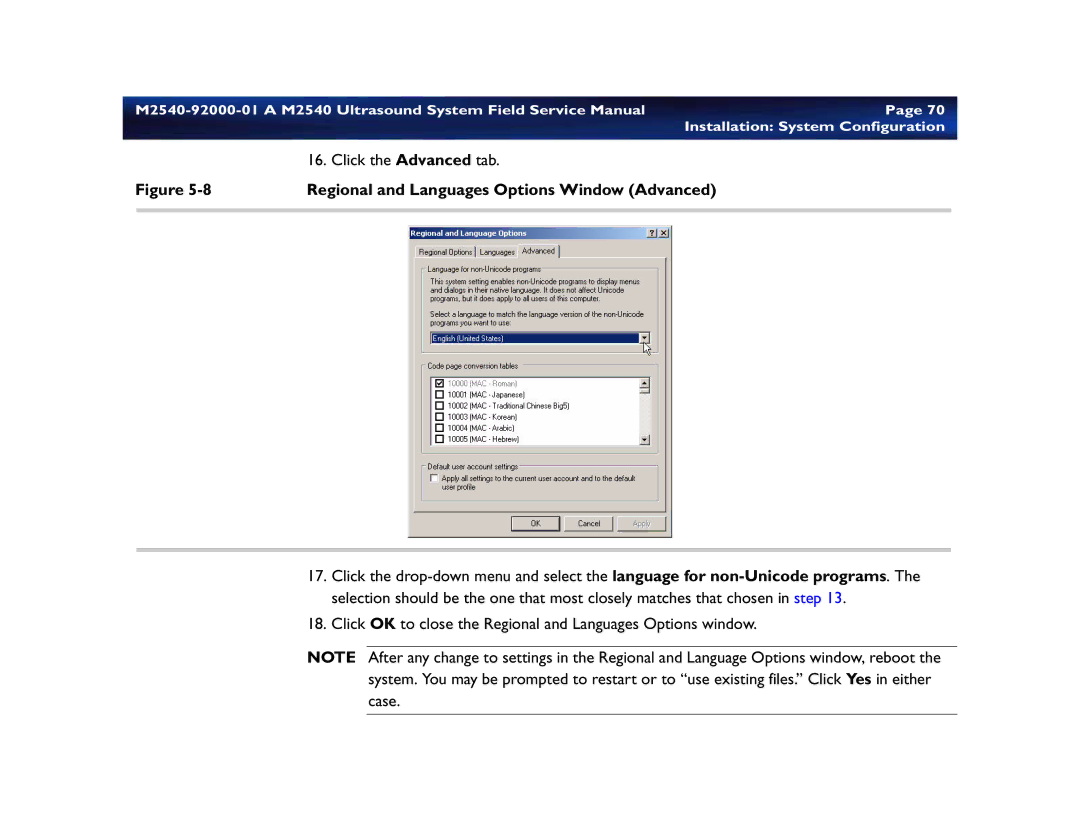 Philips M2540 service manual Installation System Configuration 