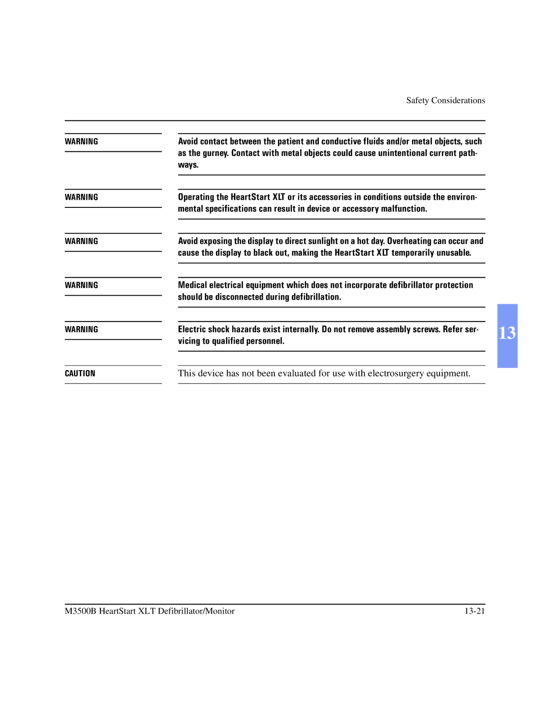 Philips M3500B manual Vicing to qualified personnel 