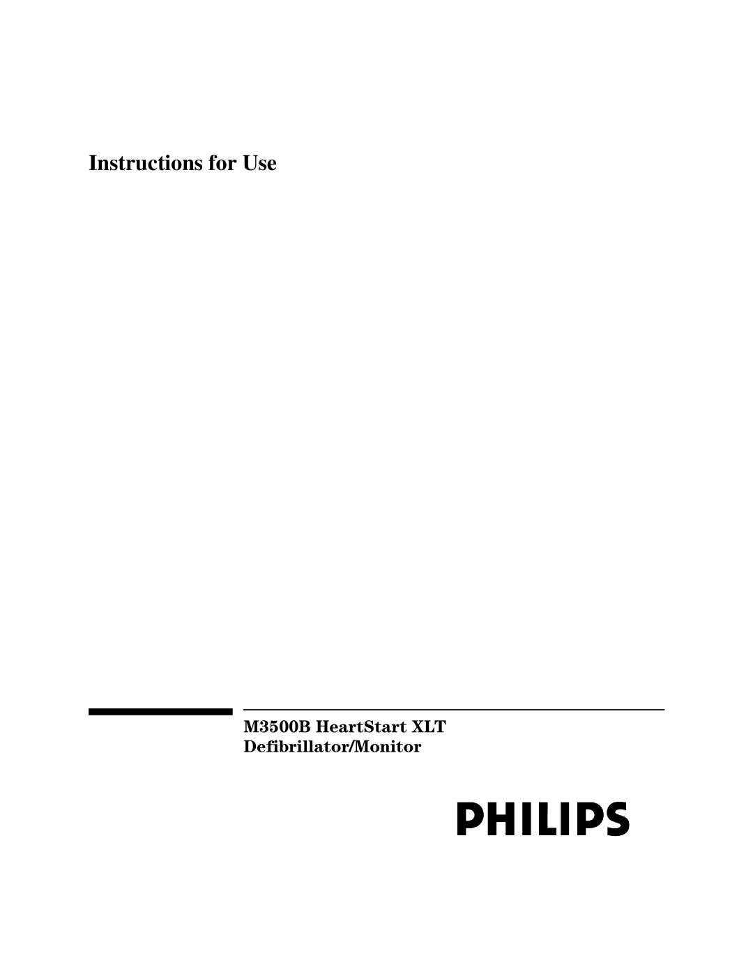 Philips M3500B manual Instructions for Use 