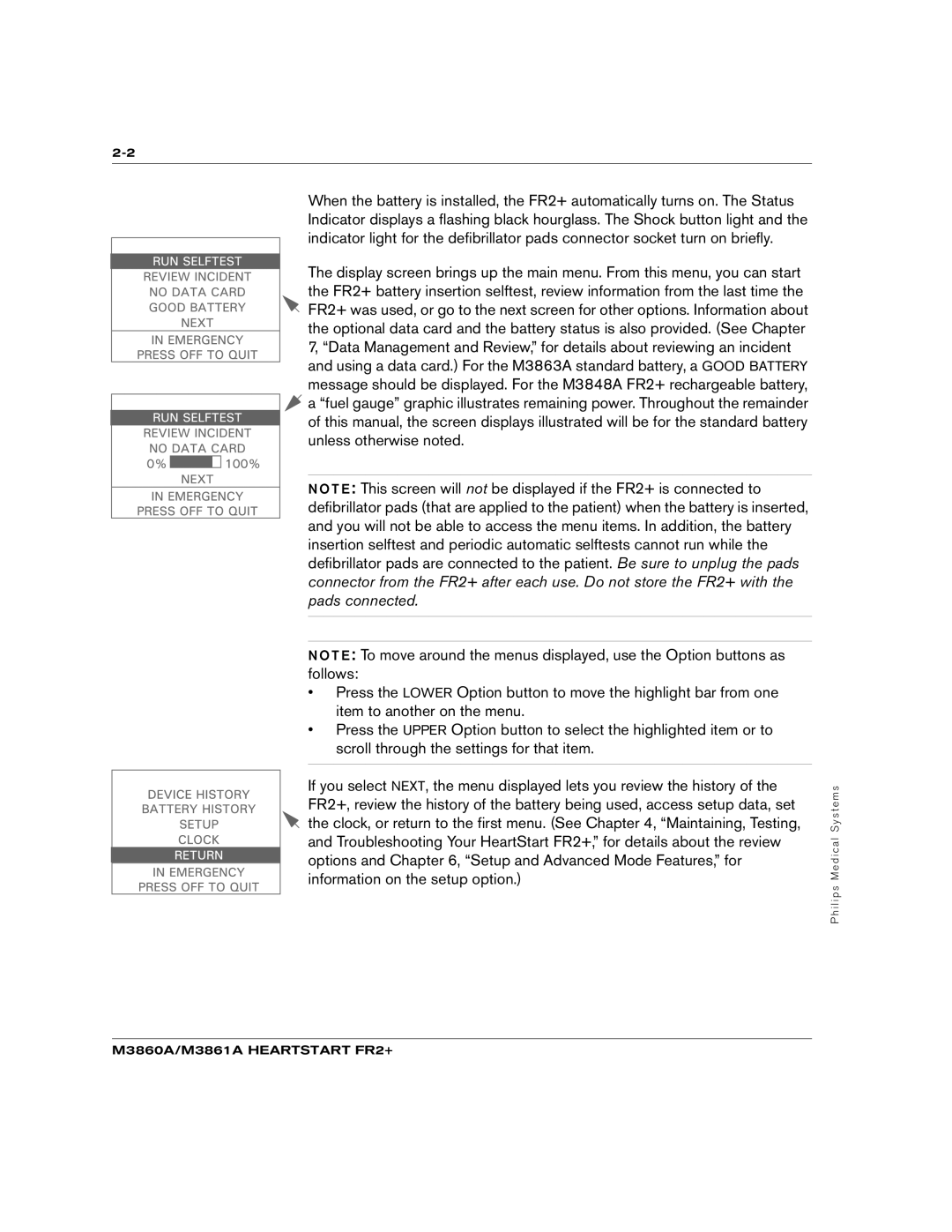 Philips manual M3860A/M3861A Heartstart FR2+ 