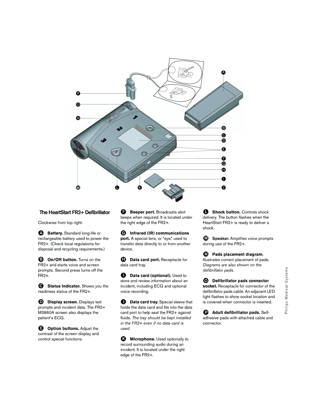 Philips M3861A, M3860A manual HeartStart FR2+ Defibrillator 