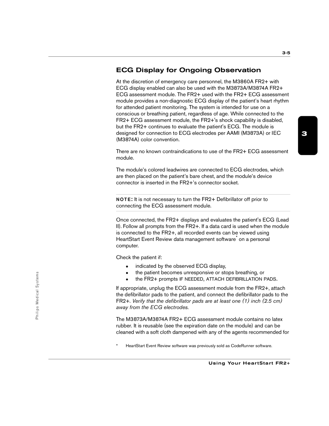 Philips M3860A, M3861A manual ECG Display for Ongoing Observation 