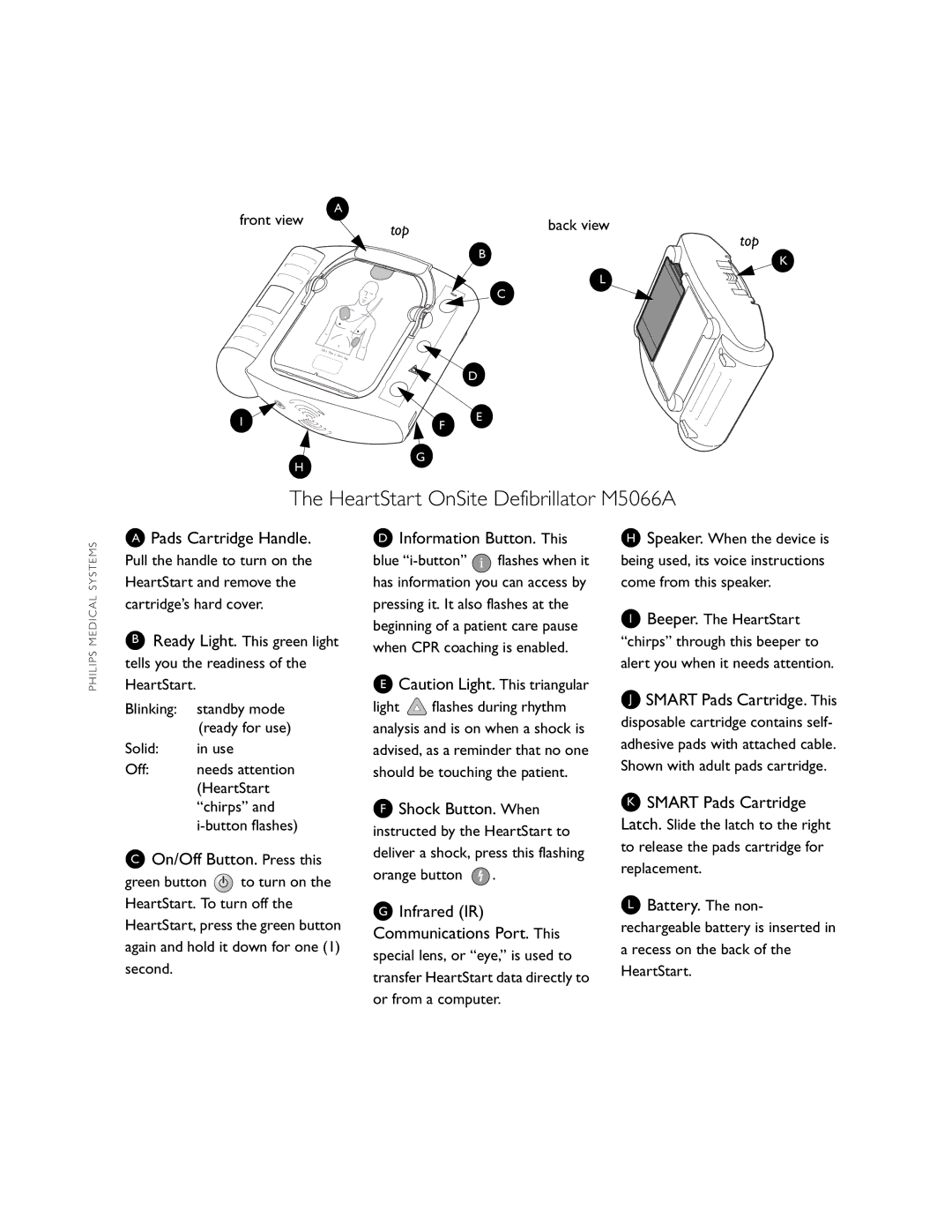 Philips M5066A owner manual HeartStart, Chirps 