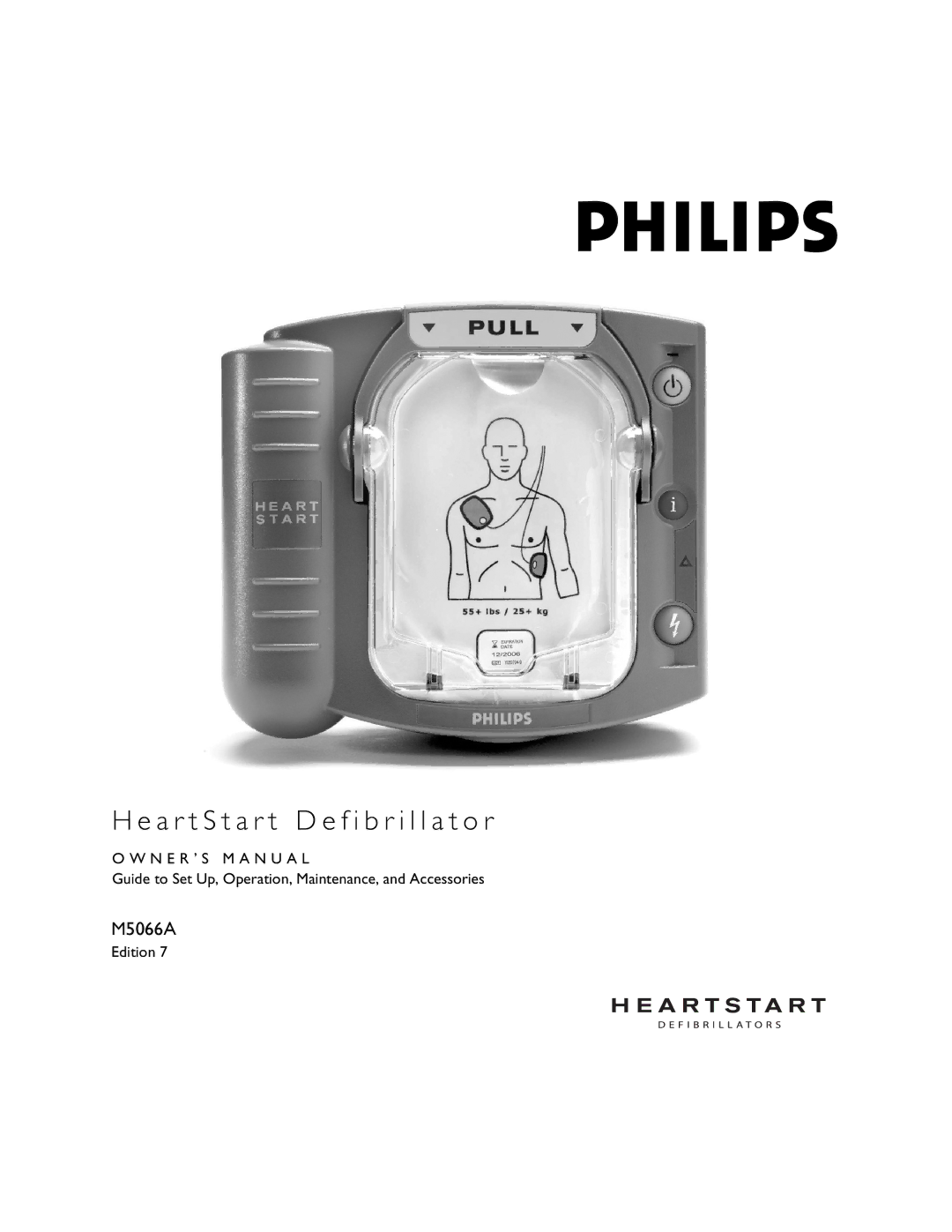 Philips M5066A owner manual A r t S t a r t O n S i t e D e f i b r i l l a t o r, Edition 