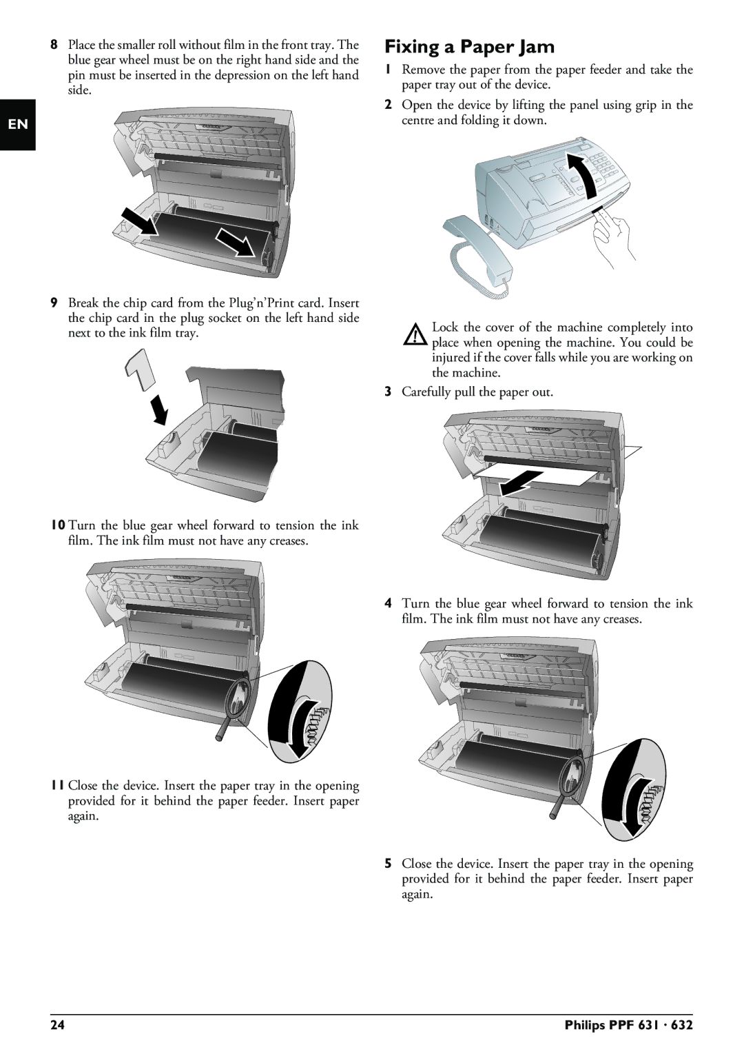 Philips MAGIC5 user manual Fixing a Paper Jam 