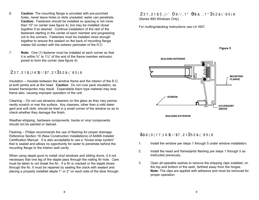 Philips Manufactured Housing Vinyl Window Optional Installation Procedures, Optional Field MULLING/STACKING Procedures 