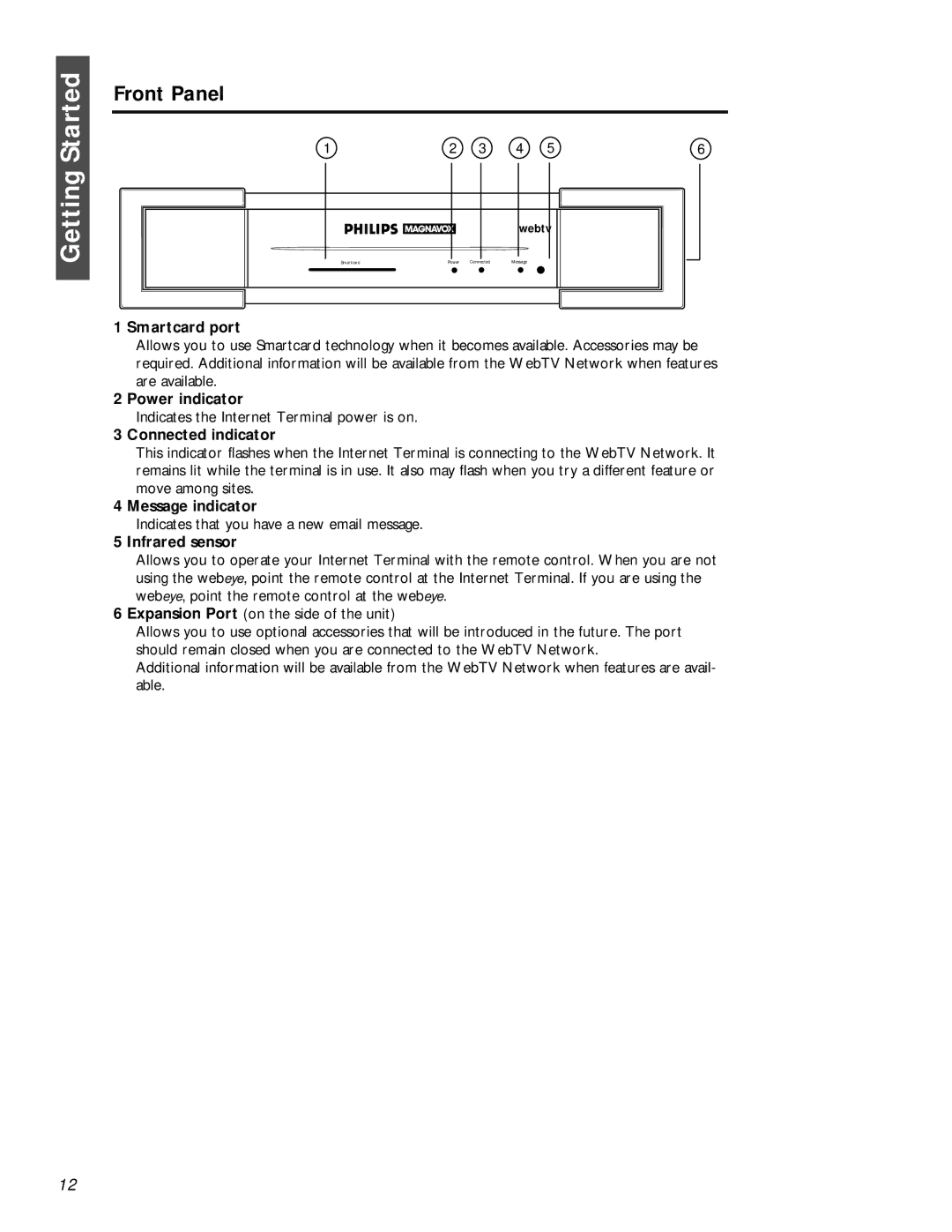 Philips MAT972KB QUG owner manual Front Panel 