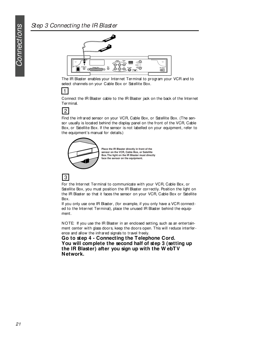 Philips MAT972KB QUG owner manual Connecting the IR Blaster 