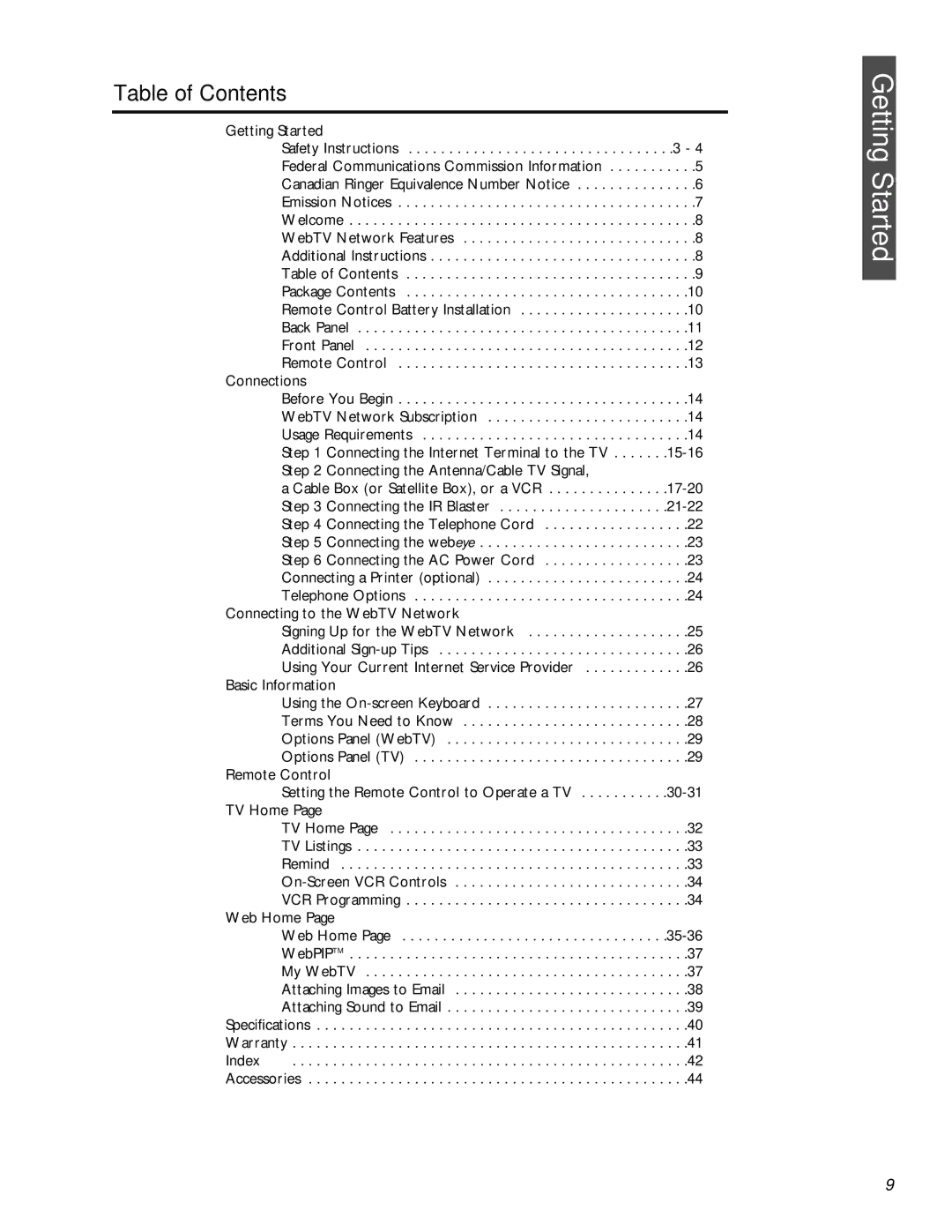 Philips MAT972KB QUG owner manual Table of Contents 