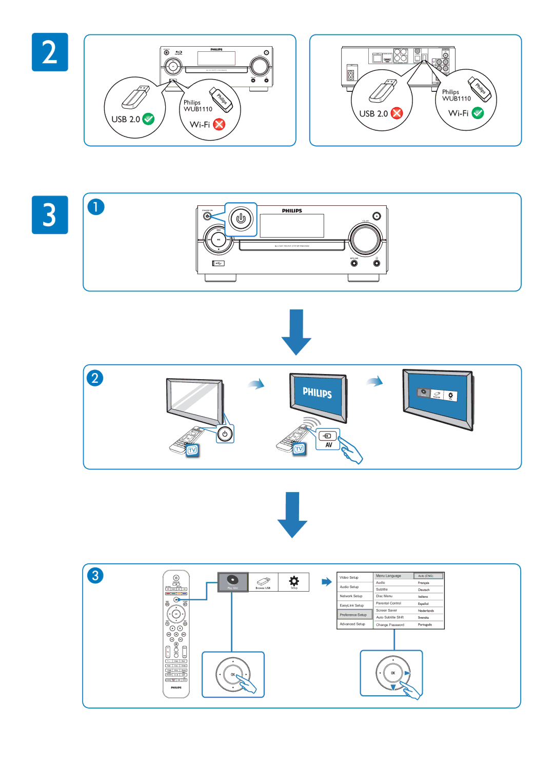 Philips MBD3000/93 user manual Usb 