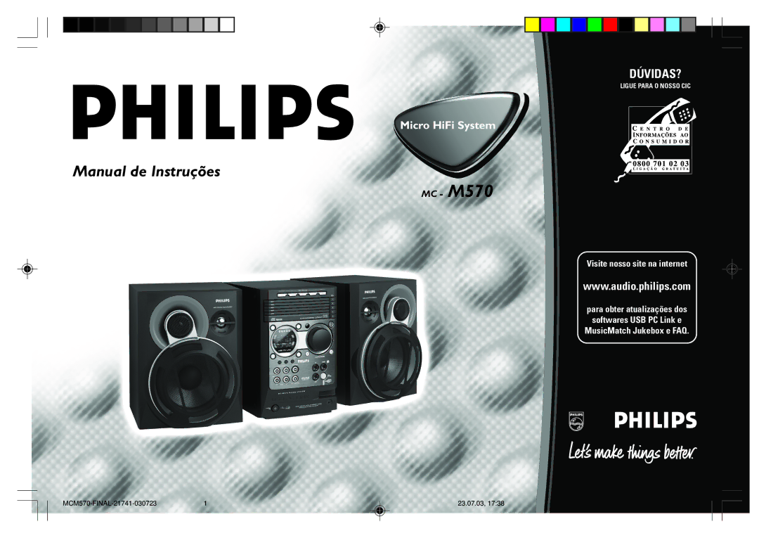 Philips MC - M570 manual Manual de Instruções 