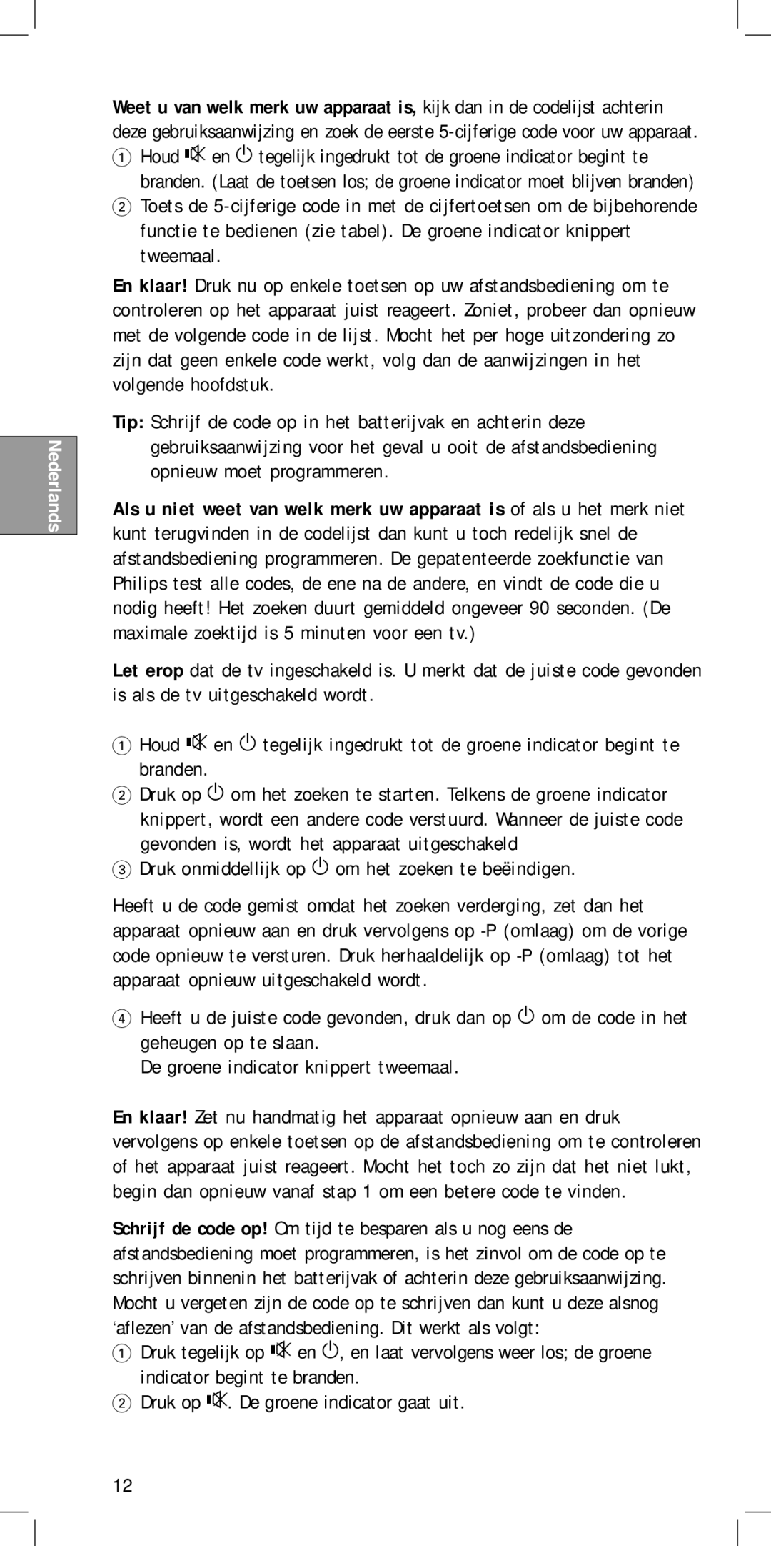 Philips MC-110 manual Nederlands 