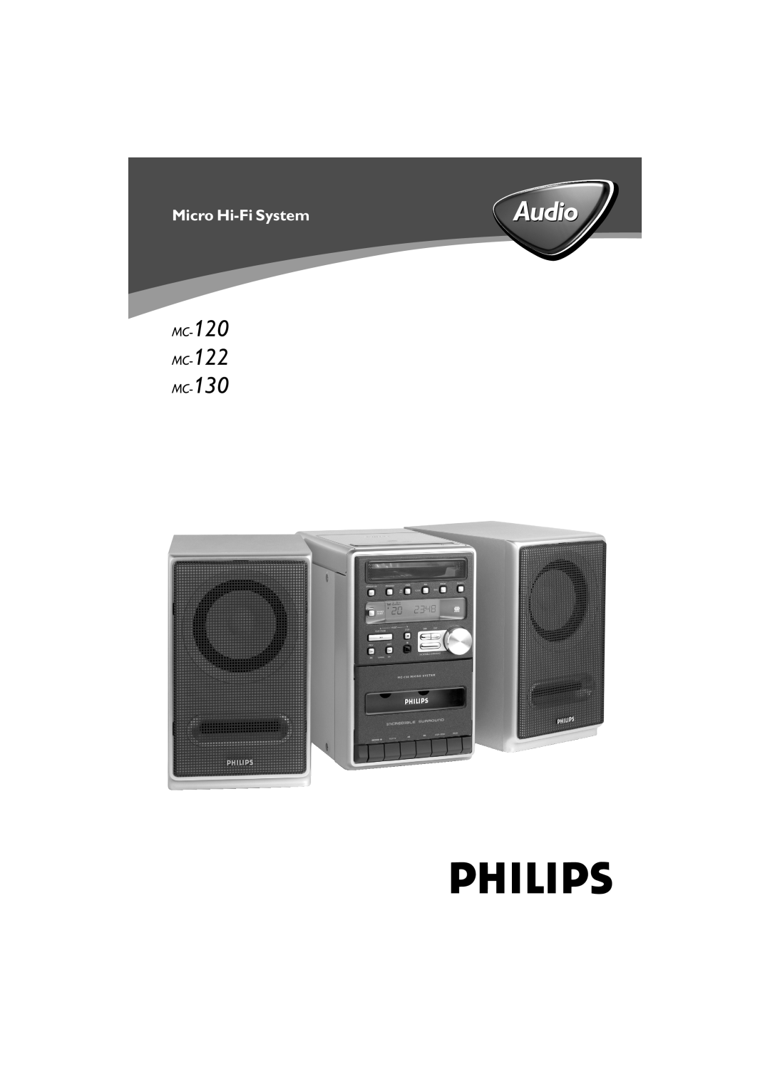 Philips manual Audio, Micro Hi-FiSystem, MC-120 MC-122 MC-130 